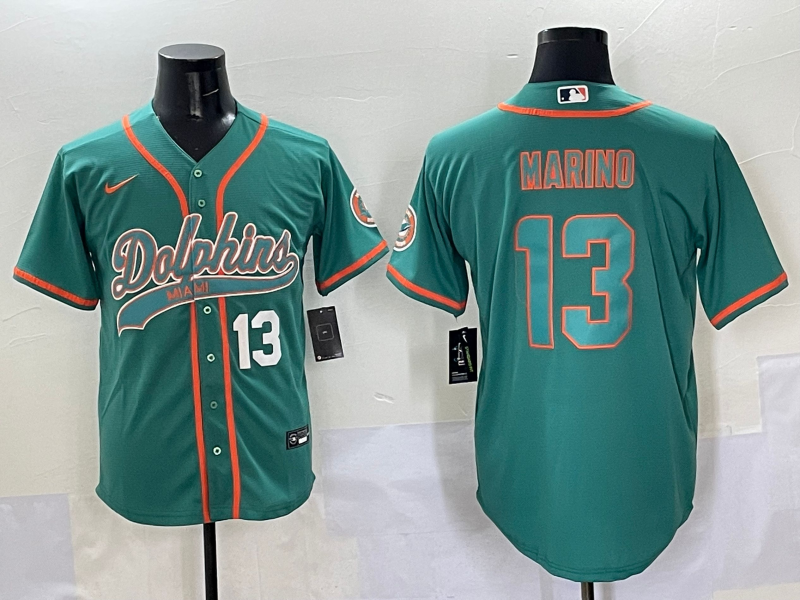 Men 2025 NFL Nike Miami Dolphins #13 Marino green jerseys style 2->miami dolphins->NFL Jersey